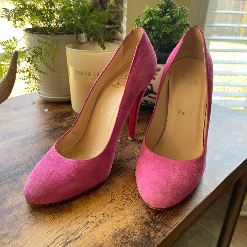 Christian Louboutin Ron Ron - Size 40 - Pink Suede